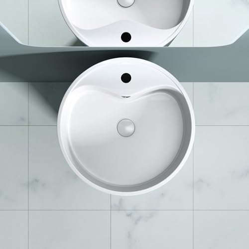 doporro BTH: 45x45x90cm Design Standwaschbecken Colossum35, aus Mineralguss/Gussmarmor, freistehend Waschtisch Waschplatz