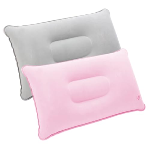 Lot de 2 coussins gonflables pour le camping, les voyages, les voyages, la voiture, la plage, la voiture, la plage, pour le bureau, l'extérieur