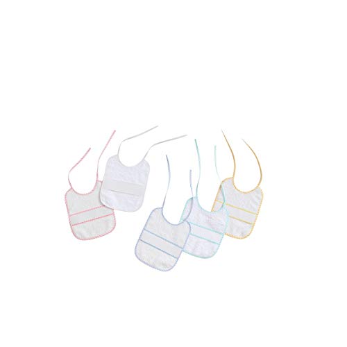 Interbaby 00043 - Pack de 12 baberos de punto de cruz 25x30, unisex