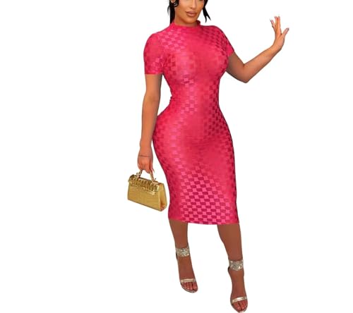 Image of Women's Casual Turtleneck Long Sleeve Elegant Long Dress Lounge Mesh Bodycon Maxi Party Dresses