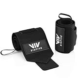 SIXFIVE® Handgelenk Bandagen - Wrist Wraps Stütze für Fitness, Krafttraining, Bodybuilding, Crossfit, Calisthenics, Handstand, extra stabil - Damen und Herren (Schwarz)