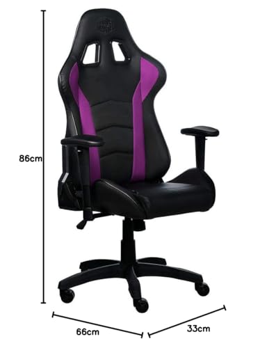 Caliber R1 Sedia Gaming Ergonomica, Sedia da Ufficio per Gamer con Braccioli Regolabili, Cuscini Lombari e per Collo, Pelle PU Sintetica Traspirante, Carico Fino a 150 kg - Viola / Nero - Sedia gaming - Immagine 1