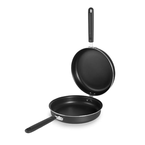 IBILI - Sarten doble para tortilla patatas fusion, 24 cms, Aluminio, Antiadherente, Apto para...
