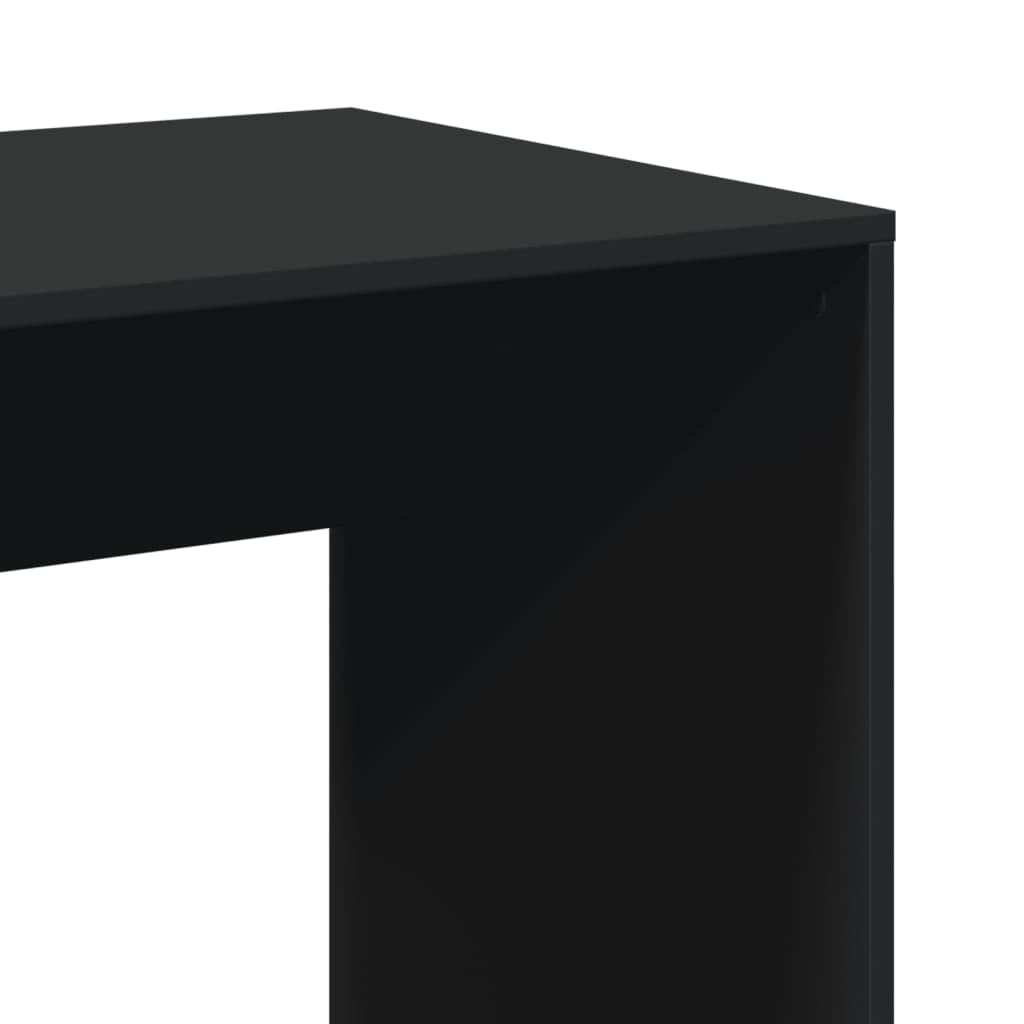 vidaXL Mesa Alta de Bar Madera de ingeniería Negra 51x50x103,5 cm