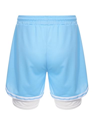 Kids Boys 2 in 1 Athletic Shorts Kids Mesh Running Gym Shorts Workout Basketball Activewear2