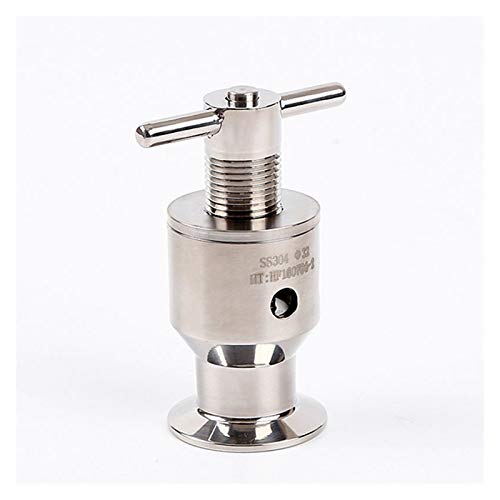 Tubo de diámetro exterior de 32 mm SUS304 1.5' Tri Clamp Sanitaria presión ajustable de la válvula de escape de seguridad 0,5-6 bar de escape de la válvula de ventilación