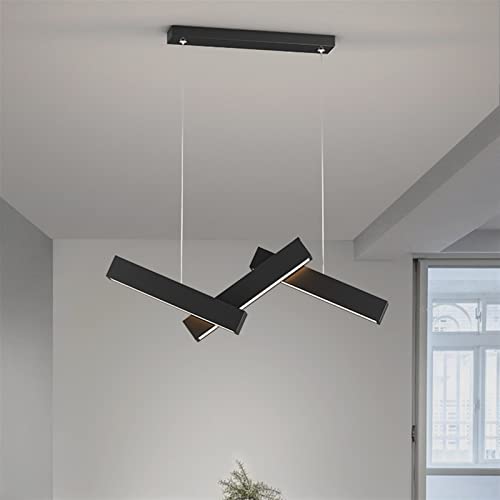 Suspension LED rotative noire pour illuminer le séjour avec élégance - 2