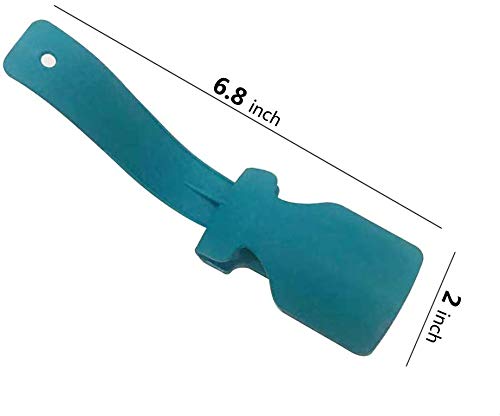 Lazy Shoe Helper, 2020 4 PCS Portable Sock Slider - Handled Shoe Horn - Shoe Lifting Helper Easy on Easy Off, Plastic Shoehorn for Men, Women and Kids - Fits for All Shoes (Blue)