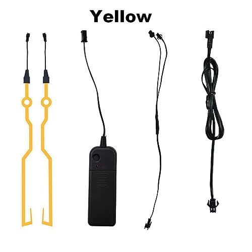Image of Motorcycle helmet light strip,Helmet EL Light Bar,Helmet Cycling LED Sticker Light Night Riding Signal Helmet Light for Motorcycle Bike Helmet (yellow)