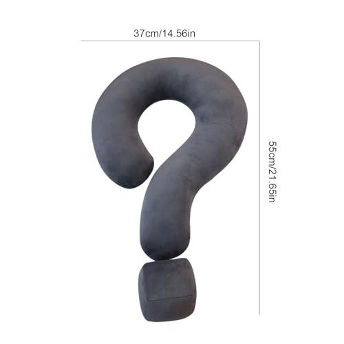 Grand coussin à point d'interrogation de 53 cm pour vos soirées - 7