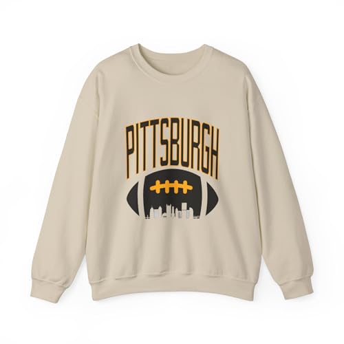 Pittsburgh Football Vintage Sweatshirt, Pitt Fan Gift, Pittsburgh Skyline, Steel City Crewneck, Game Day, Pitt Sports Hoodie