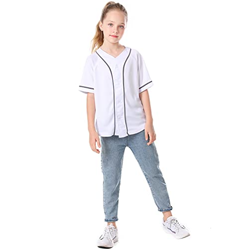 Image of Yuji Itadori Kids Baseball Jersey Button Boys Short Sleeve T-Shirts Hip Hop Fashion Casual Sports Solid Color Shirt