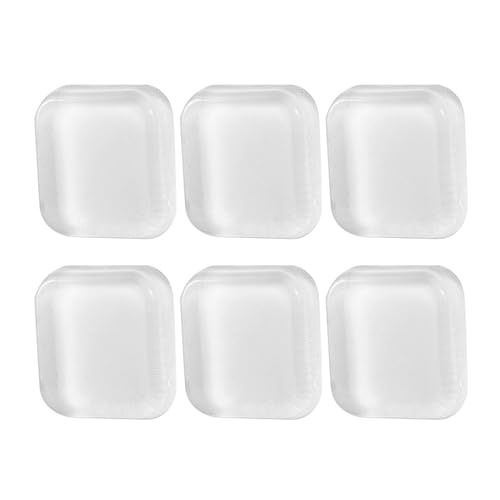 Pack of 6 Adhesive Wall Protectors Clear Square Pads Silicone Guards Absorb Shocks & Protect Wall