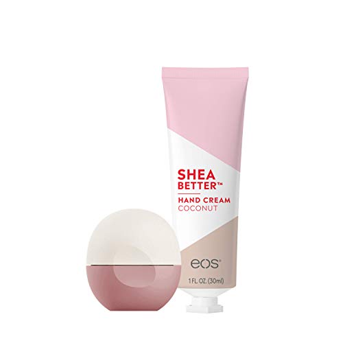 eos Super Soft Shea Lip Balm & Shea Better Hand Cream – Let’s Go Coconuts | 24 Hour Hydration | Moisturizer for Dry Skin | Gluten Free | 2 Pack