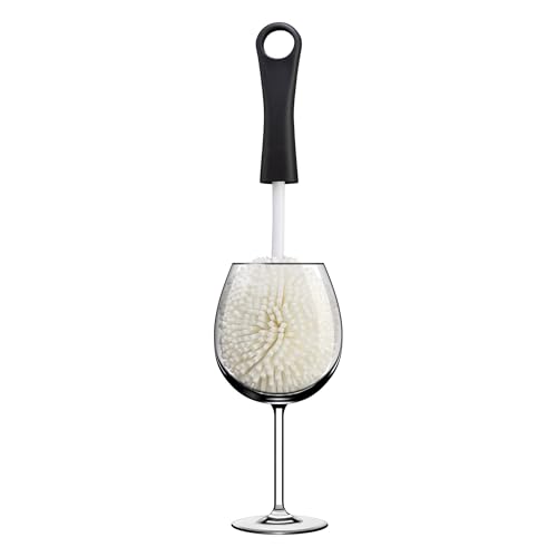 Image of HIC Kitchen Bar Soft Foam Glass Washing Brush, Non-Scratch Foam Tips