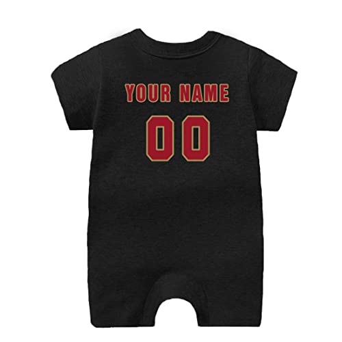 Custom Baby Bodysuit Football Graphic Jersey Personalized with Name and Number4