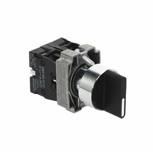 Interruptor selector 22 mm XB2-BD33 de 3 posiciones con 2 NO y bloqueo 10A