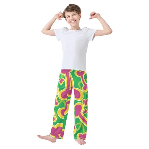 Dog Bone Boys Pants Boys Athletic Pants Long Pant for Boy with Pockets Wide-Leg Size 6-14Y3