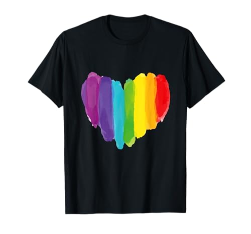 Regenbogen Herz LGBT CSD Gay Pride T-Shirt
