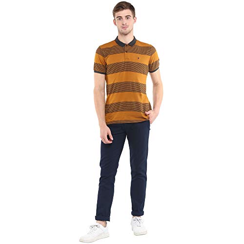 Image of Blackberrys Men's Cotton Blend Self-Design Casual Trousers