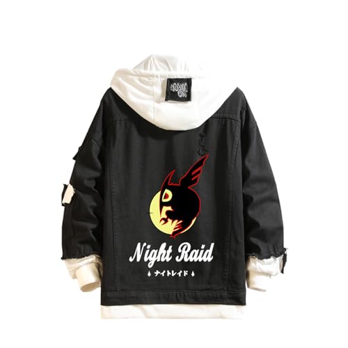 ISaikoy Anime Akame ga KILL Denim Jacket Night Raid Long Sleeve Jeans Sweatshirt Sweater Hoodie