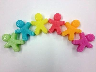 Kids mini gingerbread men soaps SLS and fragrance free by Bathtime Bakery