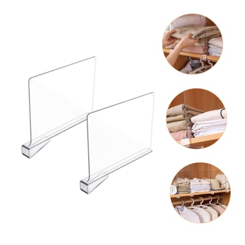 IMIKEYA 4 peças de divisória de guarda-roupa gavetas de madeira divisórias de prateleira de armário