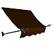 Awntech 4-Feet New Orleans Awning, 56-Inch Height by 32-Inch Diameter, Brown