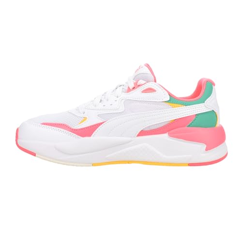 PUMA Womens X-Ray Speed Wide Lace Up Sneakers Shoes Casual - Pink, White, Yellow - Size 8 M3