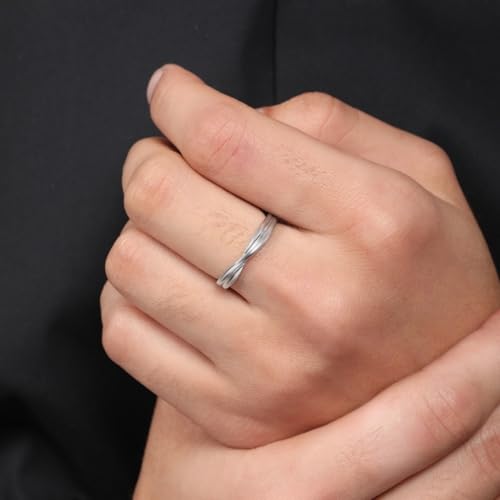 ZAVYA 925 Sterling Silver Designer Rhodium Plated Adjustable Ring for Men | Gift for Men and Boys | With Certificate of Authenticity and 925 Hallmark