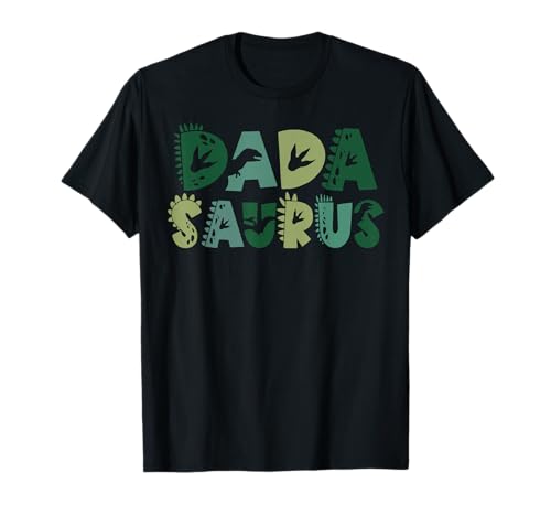 Dada Saurus Dad Dinosaur Three Rex Birthday Boy Girl Family T-Shirt