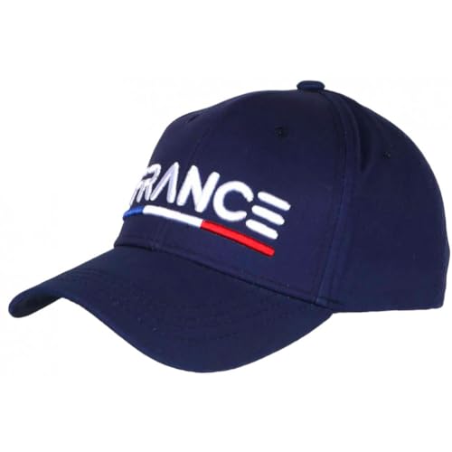 PAYS Casquette France Bleu Blanc Rouge Drapeau Tricolore Classe - Taille Unique - Bleu