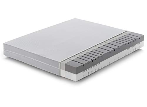 Marcapiuma - Kaltschaummatratze 180x200 Höhe 19 cm - Storm - 2in1 Orthopädische Matratze H3&H4 Mittel/Fest 9 Zonen Matratzenkern, Breeze Bezug Abziehbarer mit Reißverschluss, waschbar Made in Italy