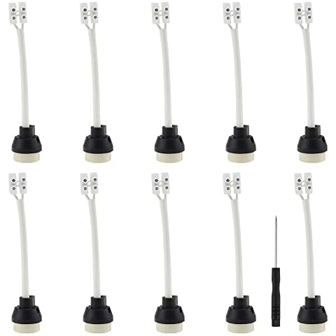 SRunDe 10 pcs GU10 Bases para Lámparas 3A 250V Cover