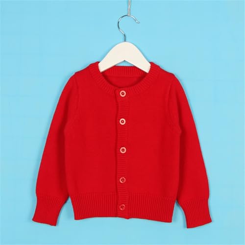 Kids Girls Knit Sweater Cardigans Crewneck Button Front Coat Long Sleeve Solid Color Sweaters Tops Fall Winter Outwear4