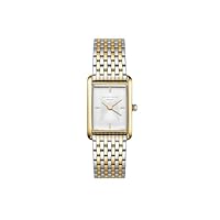 Rosefield Women's Heirloom White Dial Gold-Tone Case Duotone Bracelet Watch, 2 tone, 23.5x30.6mm