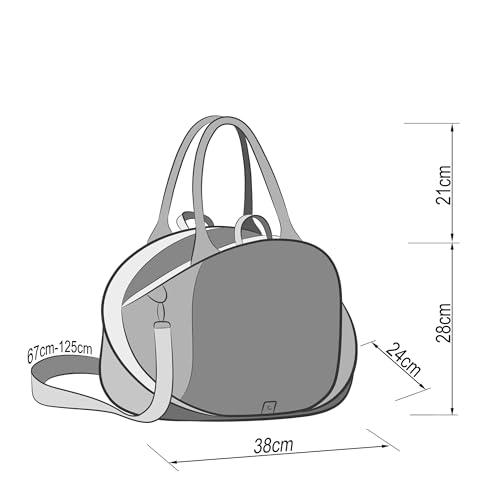 PillowPrim Hundetragetasche, Vertellbar, Schultergurt, Haustiertragetasche, Transport, Katzentasche, Reisetasche, Camping, Tasche, Schwarz Inari, 38x24x28 cm