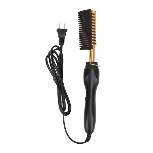 Peine Caliente Eléctrico Sanpyl, Plancha para el Cabello y Rizador con Panel de Aleación para una Conductividad Térmica Rápida, 3 Temperaturas: Alta: 180-200 °C, Media: 160-180 °C, Baja: 80-160 °C (Enchufe US, 100 a 240 V) miniatura 1