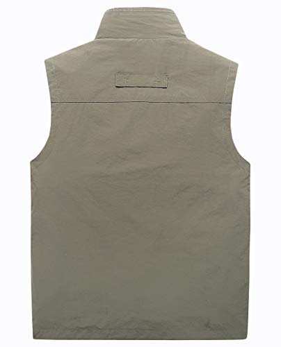 Image of Hixiaohe Mens Lightweight Vest Outerwear Casual Summer Outdoor Travel Vest for Hiking Fishing Golf Photo Work with Pockets