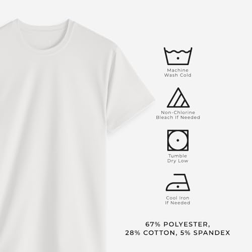 BYLT Split Hem Short Sleeve Men's T-Shirt - Polyester, Cotton, and Spandex Blend – Moisture Wicking, Breathable, Classic Fit4