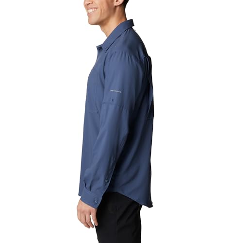 Columbia Mens Silver Ridge Utility Lite Long Sleeve Shirt, Dark Mountain, M