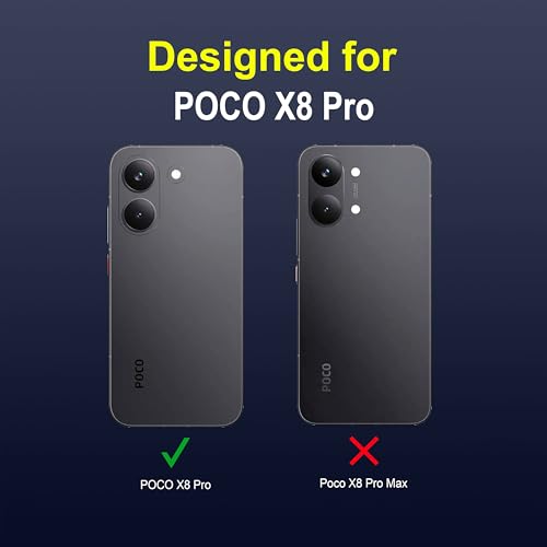 Image of Zapcase Back Case Cover for Poco X8 Pro | Compatible for Poco X8 Pro Back Cover | Liquid Silicon Magic Case with Camera Protection | Sapphire