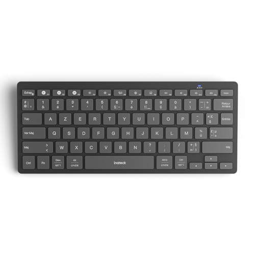 Inateck Clavier Bluetooth sans Fil Ultra-Mince pour iPad Pro/Air/10ᵉ Génération, Connexion 3 Appareils, Compatible avec Windows/iPad OS/Android/iOS, Autonomie de 18 Mois, Design Portable