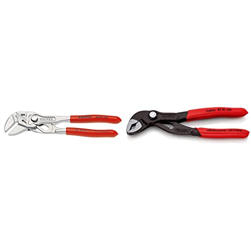 Image of KNIPEX Pliers Wrench - Single Tool (150 mm) 86 03 150 SB & Cobra Hightech Water Pump Pliers (150 mm) 87 01 150