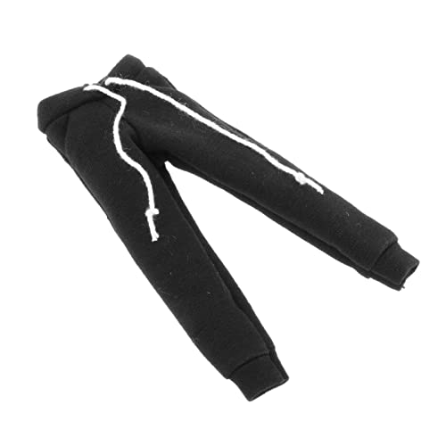 Fancyes 1/12 Scale Male Figure Clothes Sweatsuits Men's Jogging Tracksuit Set Training Suits For 6'' Bjd Doll And 12Inch Action Figure, Black Sweatpants #TOP6