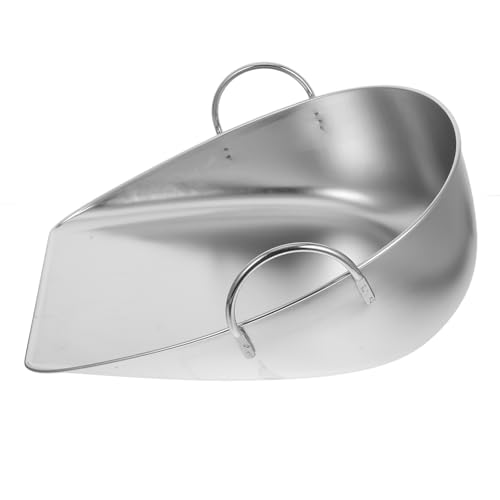 Genérico Recogedor de Polvo de Acero Inoxidable Mango Resistente, Utensilio Versátil para Limpieza y Transferencia de Cereales en Hogar y Exteriores