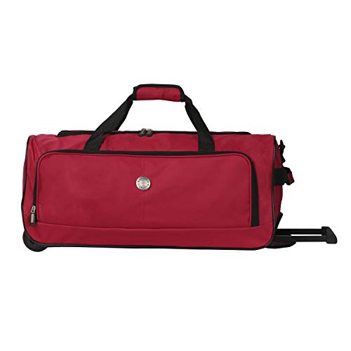 Travelers Club Genova 4-Piece Softside Upright Luggage Set, red