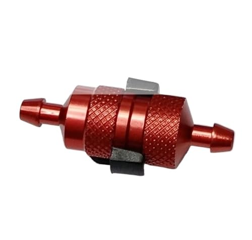 RC Model Metal Oil Filter - Universal for Gasoline and Methanol, Copper Sand Filter(Red)