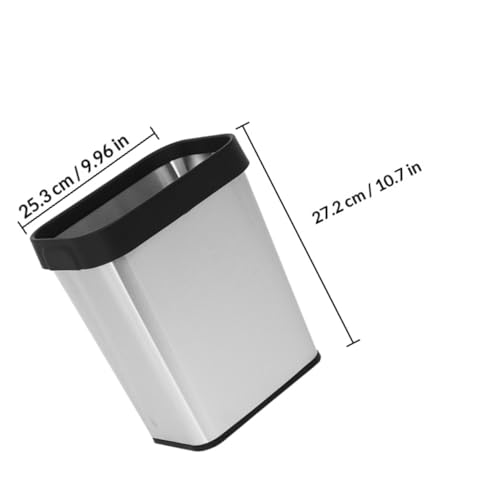 Organizador de basura de acero inoxidable 8L rectangular miniatura 2