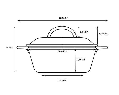 Lodge 8in Cast Iron Serving Pot Pre-Seasoned 2-Quart